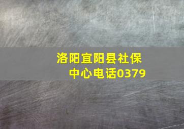 洛阳宜阳县社保中心电话0379