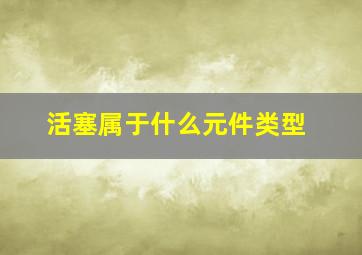 活塞属于什么元件类型