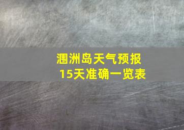 涠洲岛天气预报15天准确一览表