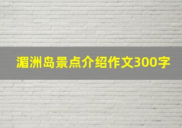 湄洲岛景点介绍作文300字