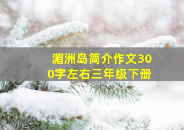 湄洲岛简介作文300字左右三年级下册