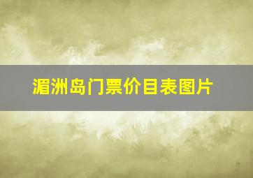 湄洲岛门票价目表图片