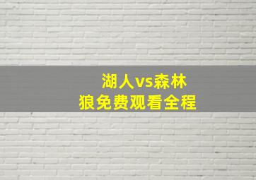 湖人vs森林狼免费观看全程