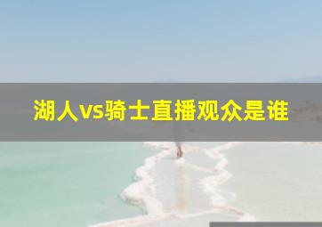 湖人vs骑士直播观众是谁