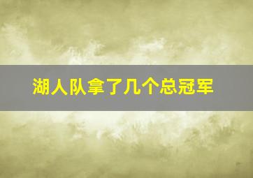 湖人队拿了几个总冠军