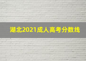 湖北2021成人高考分数线