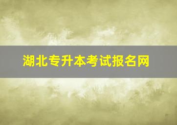 湖北专升本考试报名网