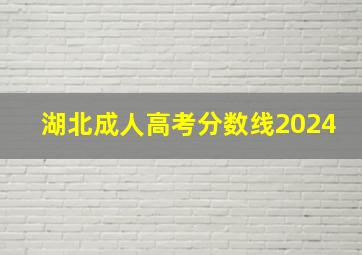 湖北成人高考分数线2024