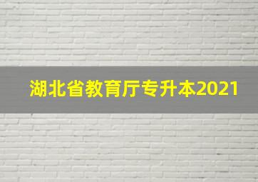 湖北省教育厅专升本2021