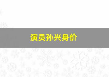 演员孙兴身价