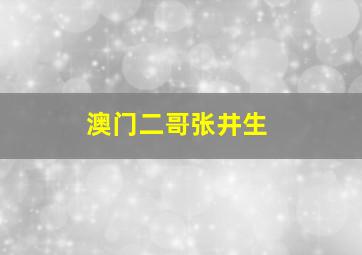 澳门二哥张井生