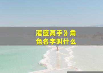 灌篮高手》角色名字叫什么