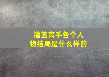 灌篮高手各个人物结局是什么样的