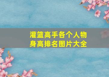 灌篮高手各个人物身高排名图片大全