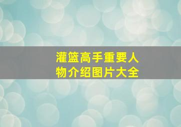 灌篮高手重要人物介绍图片大全