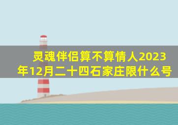 灵魂伴侣算不算情人2023年12月二十四石家庄限什么号