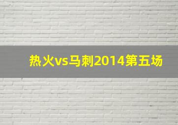 热火vs马刺2014第五场