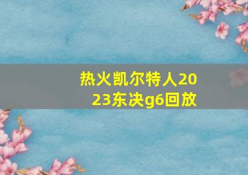 热火凯尔特人2023东决g6回放