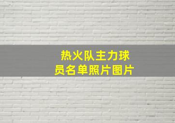 热火队主力球员名单照片图片