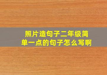 照片造句子二年级简单一点的句子怎么写啊