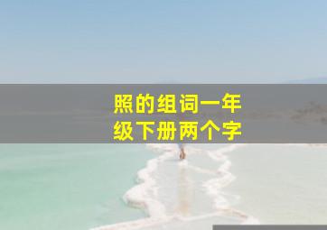 照的组词一年级下册两个字