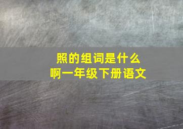 照的组词是什么啊一年级下册语文