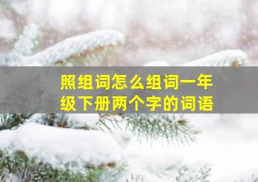 照组词怎么组词一年级下册两个字的词语