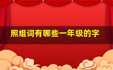 照组词有哪些一年级的字