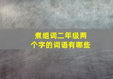 煮组词二年级两个字的词语有哪些