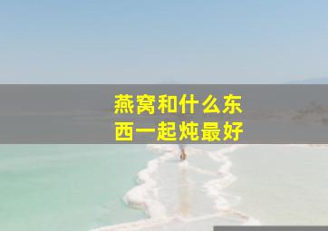 燕窝和什么东西一起炖最好