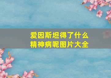 爱因斯坦得了什么精神病呢图片大全