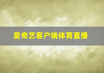 爱奇艺客户端体育直播