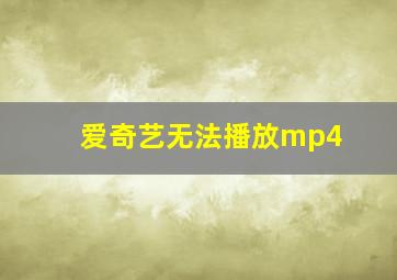 爱奇艺无法播放mp4