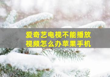 爱奇艺电视不能播放视频怎么办苹果手机