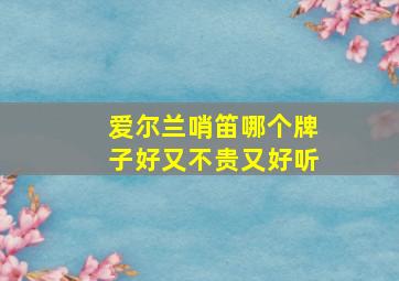 爱尔兰哨笛哪个牌子好又不贵又好听