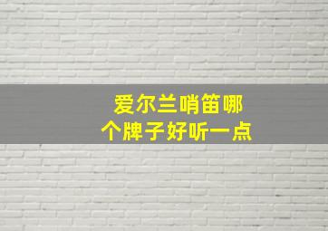 爱尔兰哨笛哪个牌子好听一点