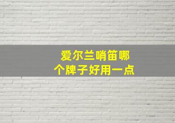 爱尔兰哨笛哪个牌子好用一点