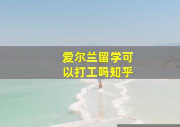 爱尔兰留学可以打工吗知乎