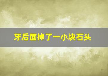 牙后面掉了一小块石头