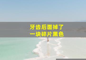 牙齿后面掉了一块碎片黑色