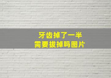 牙齿掉了一半需要拔掉吗图片