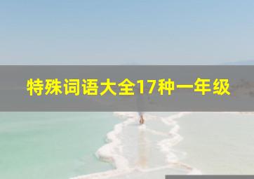 特殊词语大全17种一年级