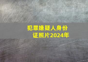 犯罪嫌疑人身份证照片2024年