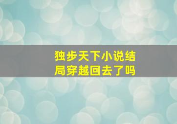 独步天下小说结局穿越回去了吗