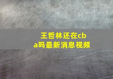 王哲林还在cba吗最新消息视频