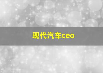 现代汽车ceo