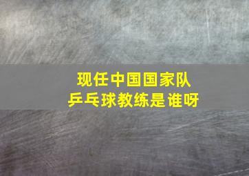 现任中国国家队乒乓球教练是谁呀