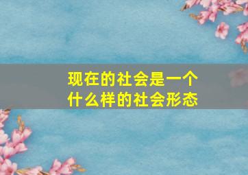 现在的社会是一个什么样的社会形态