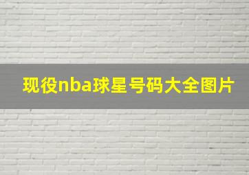 现役nba球星号码大全图片