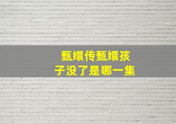 甄嬛传甄嬛孩子没了是哪一集